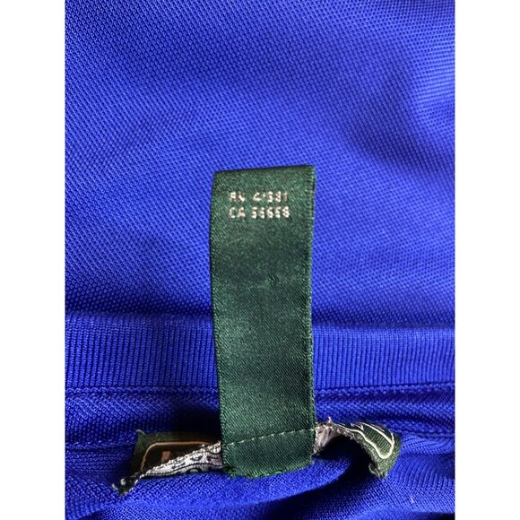 Lauren Ralph Lauren Womens Polo Shirt XL Blue Orange Colorblock Preppy Golf Logo - Picture 4 of 8